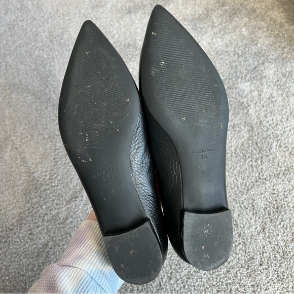 Everlane black leather pointed toe loafers size 8.5 - Picture 6 of 7